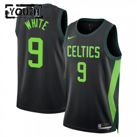 Dres Boston Celtics Derrick White Nike 2024-25 City Edition Crno Swingman - Dječji